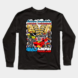 Badass motorcycle engine racing motocross Long Sleeve T-Shirt